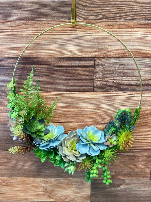Custom Succulent Wreath - 14"