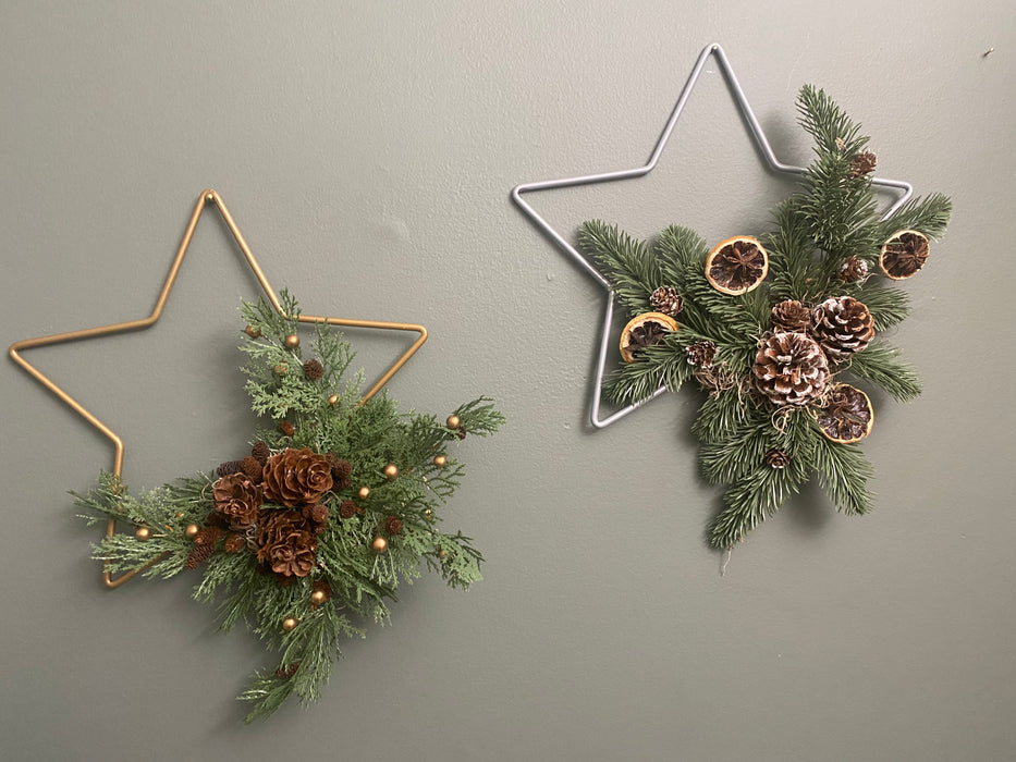 Silver Star with Pinecones and Lemons