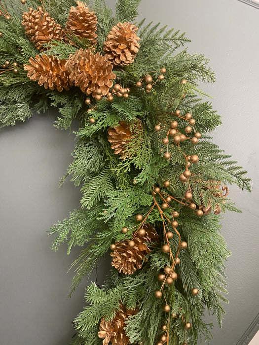 Golden Pinecones 36"