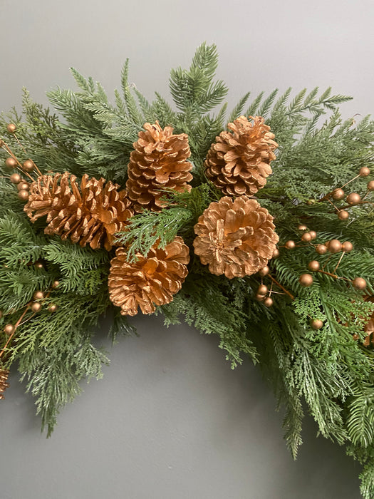 Golden Pinecones 36"