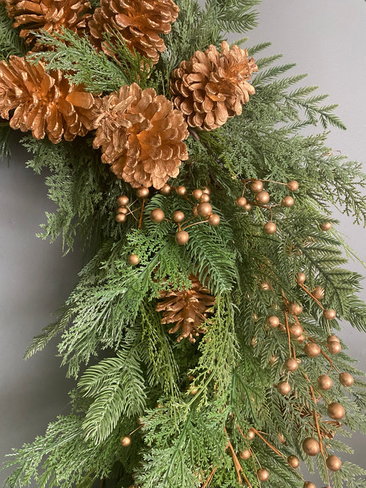 Golden Pinecones 36"