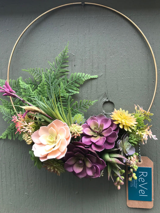 succulent wreath artificial Custom Succulent Wreath