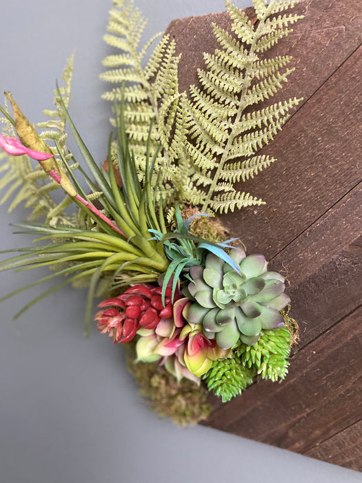 Succulents on Oval Wood