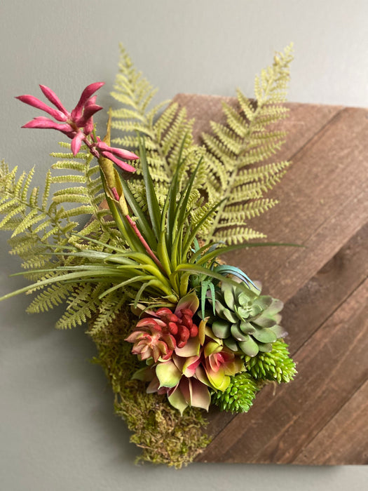 Succulents on Oval Wood