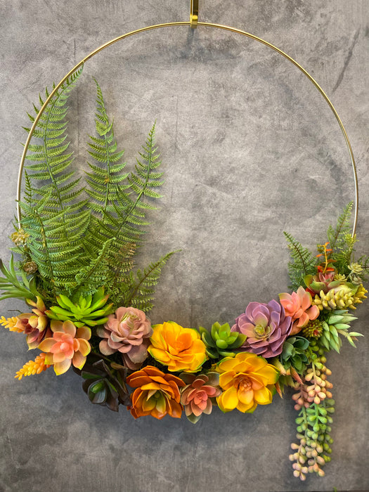 Custom Succulent Wreath - 18"