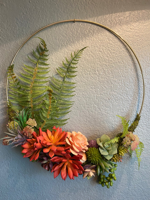 Custom Succulent Wreath - 14"